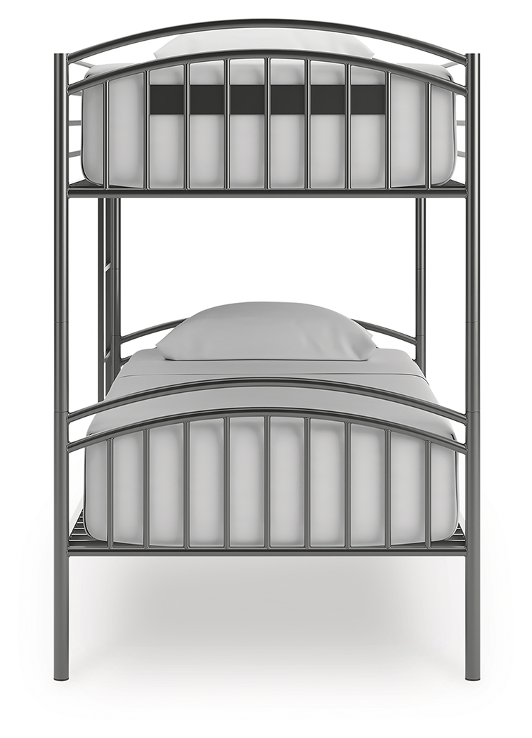 Lanceburg - Twin/Twin Bunk Bed With Ladder - Gray - Image 6