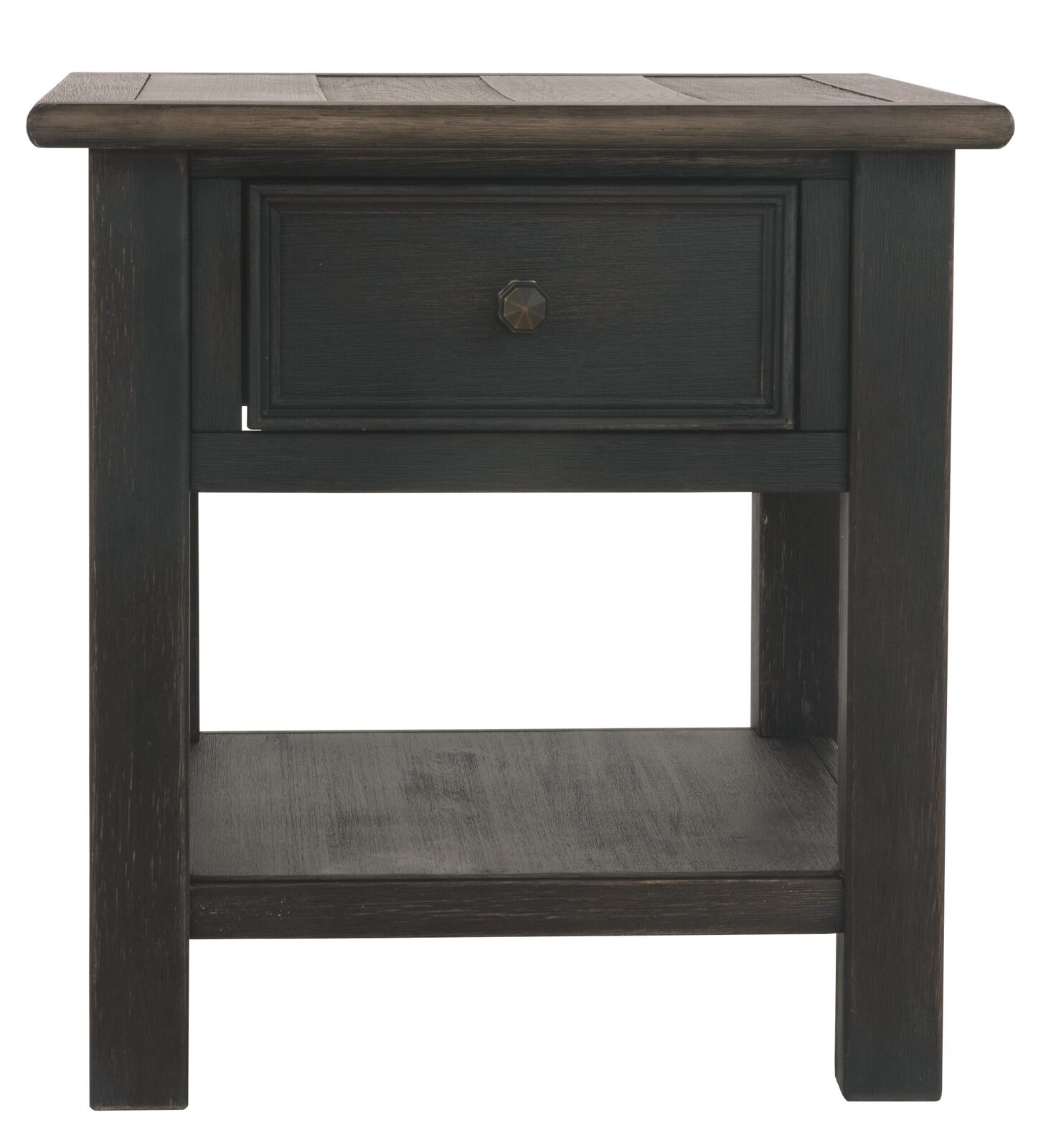 Tyler Creek - Rectangular End Table - Grayish Brown / Black - Image 3