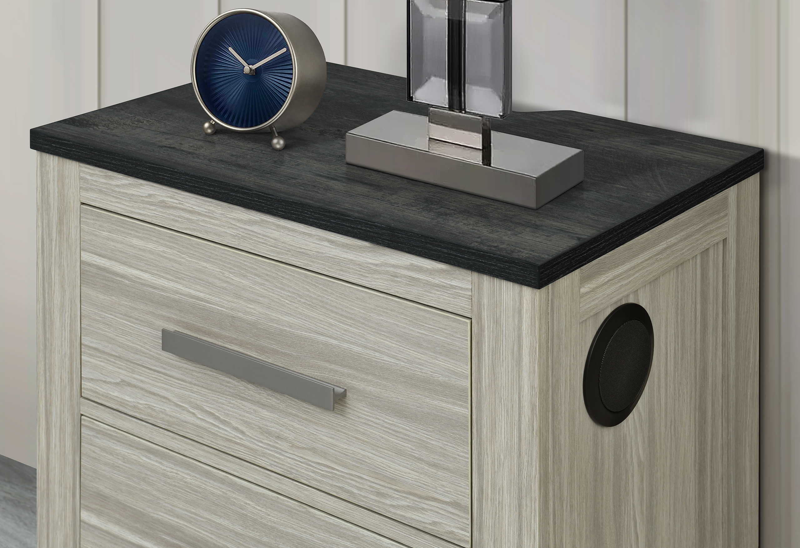 Ashley - Nightsand With USB And Speaker - Brown - Image 3