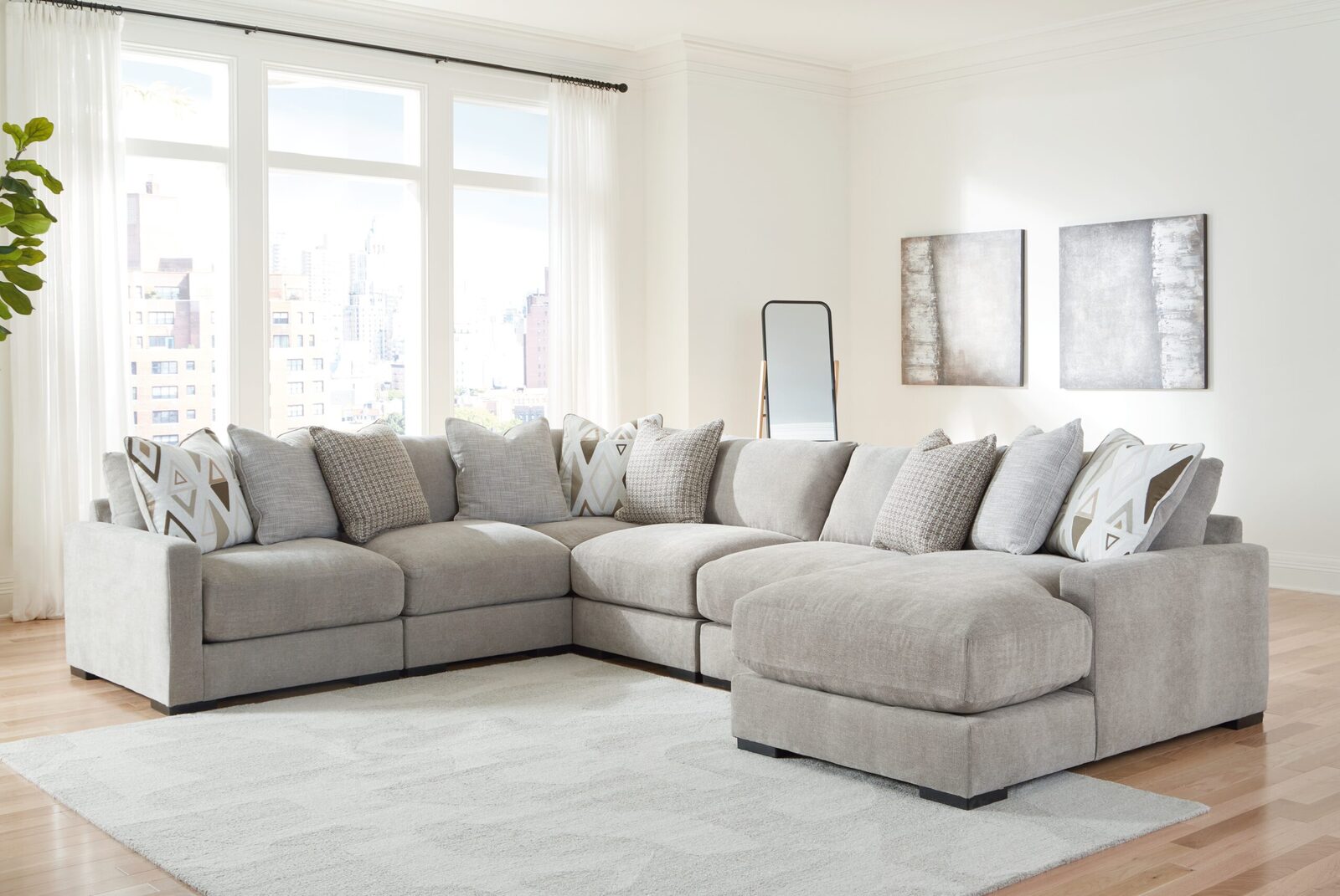 Aslan Court - Sectional With Ottoman Set - Image 13