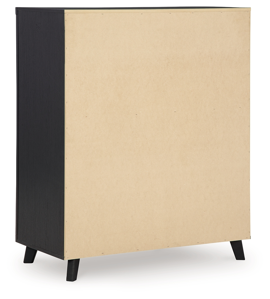 Danziar - Five Drawer Wide Chest - Black - Image 6