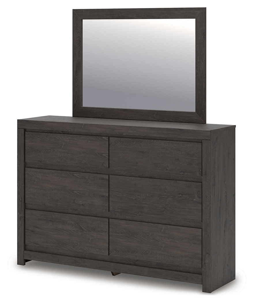 Fraluna - Dresser And Mirror - Charcoal - Image 2