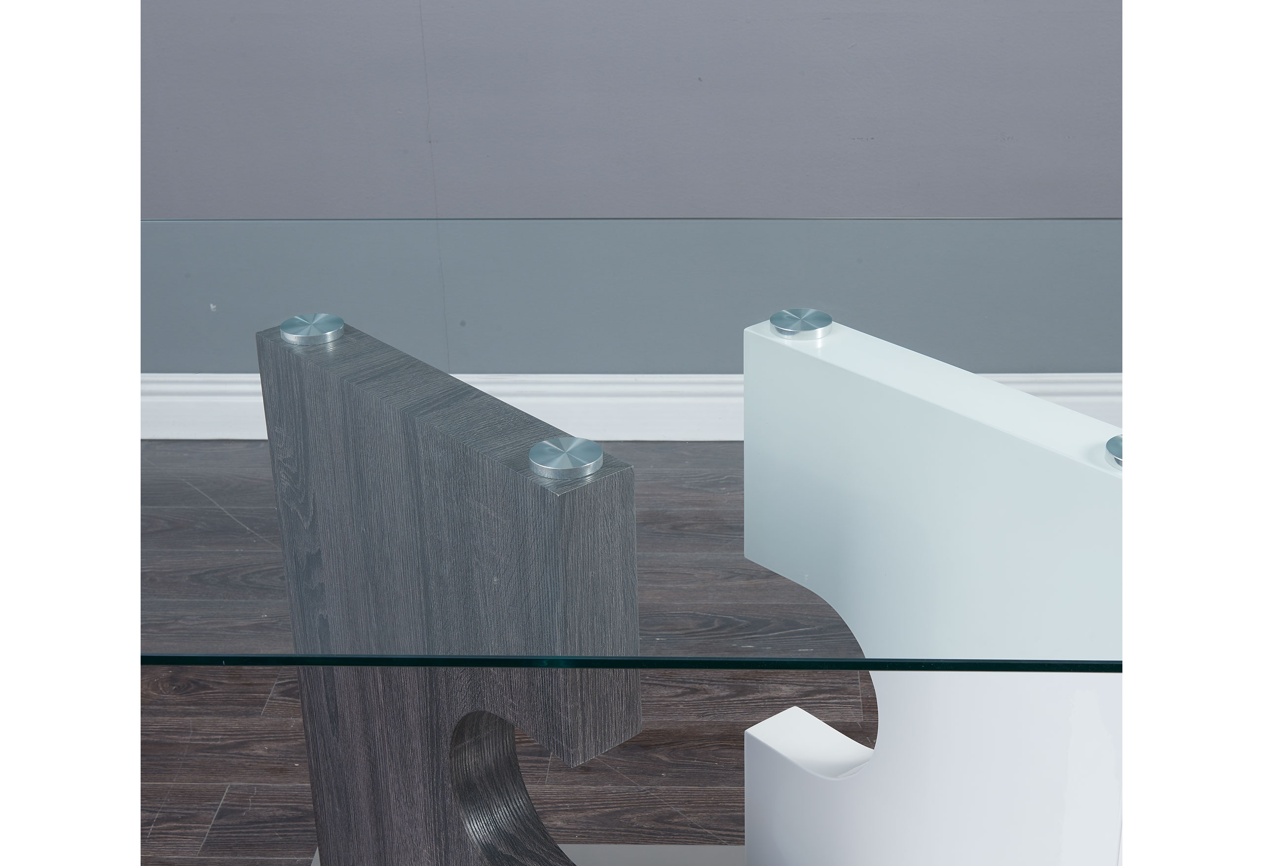 D219 - Dining Table - Clear / White - Image 2