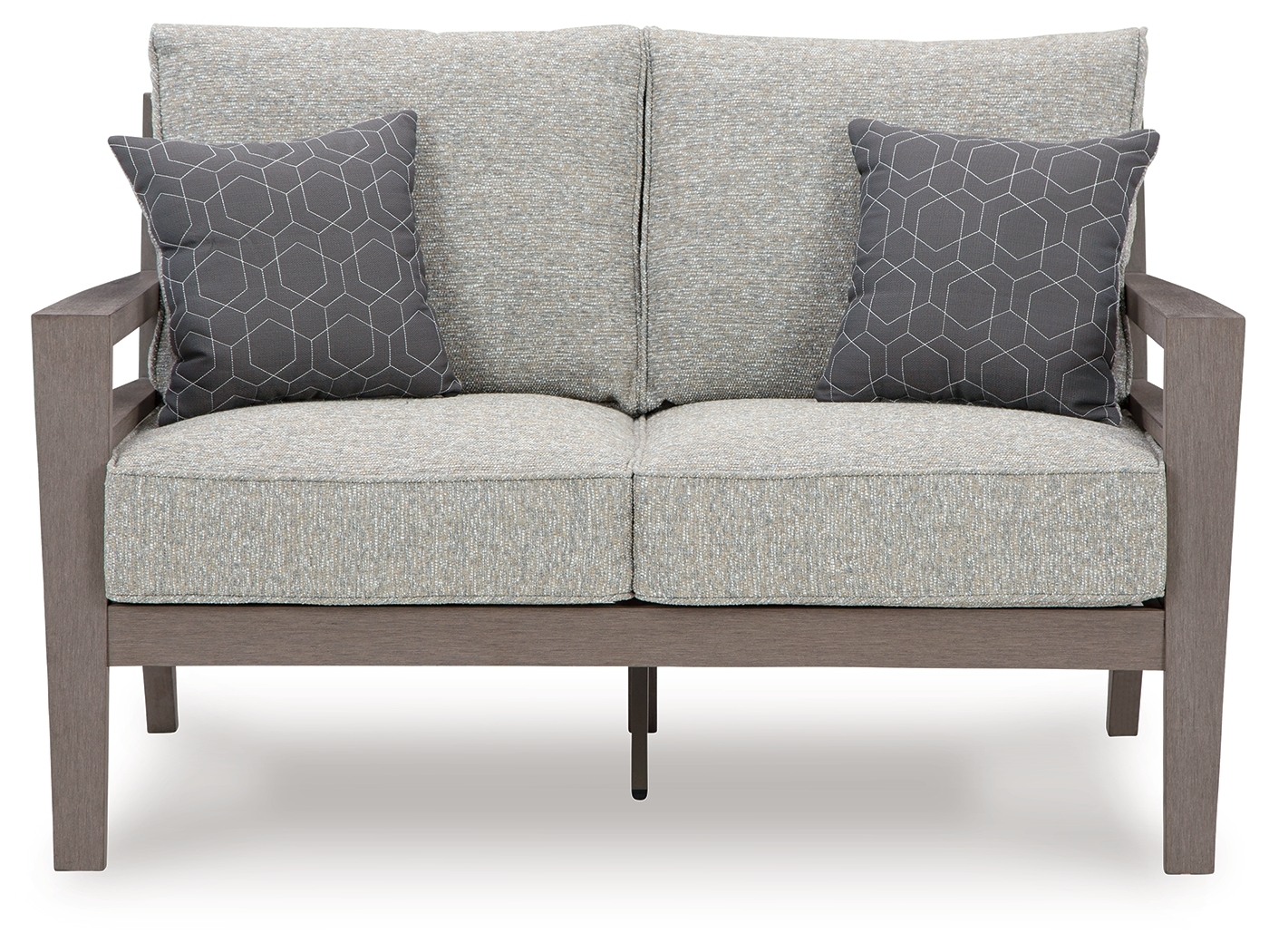 Hillside Barn - Loveseat W/Cushion - Gray / Brown - Image 3