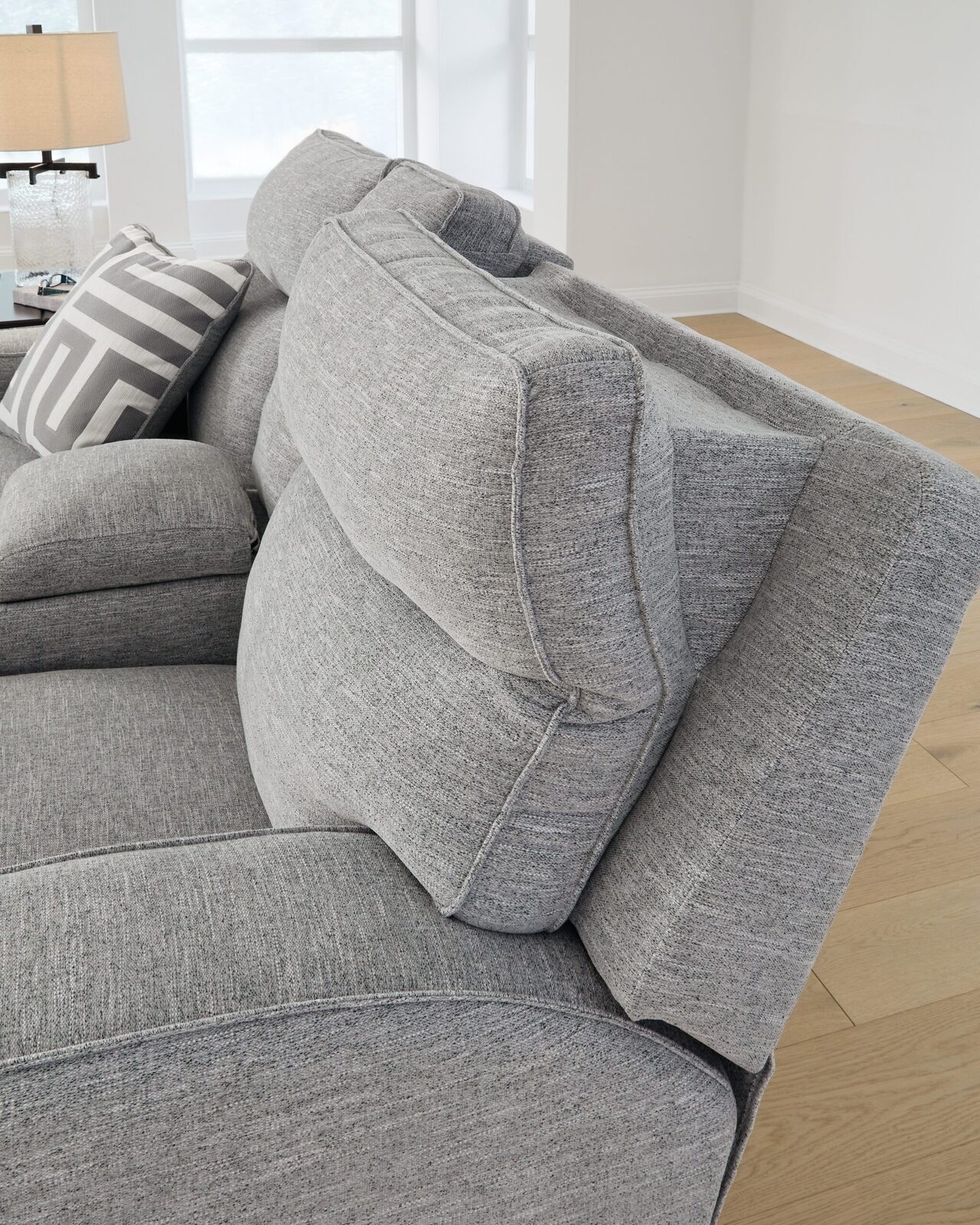 Biscoe - Power Reclining Loveseat With Console /Adj Headrest - Pewter - Image 8