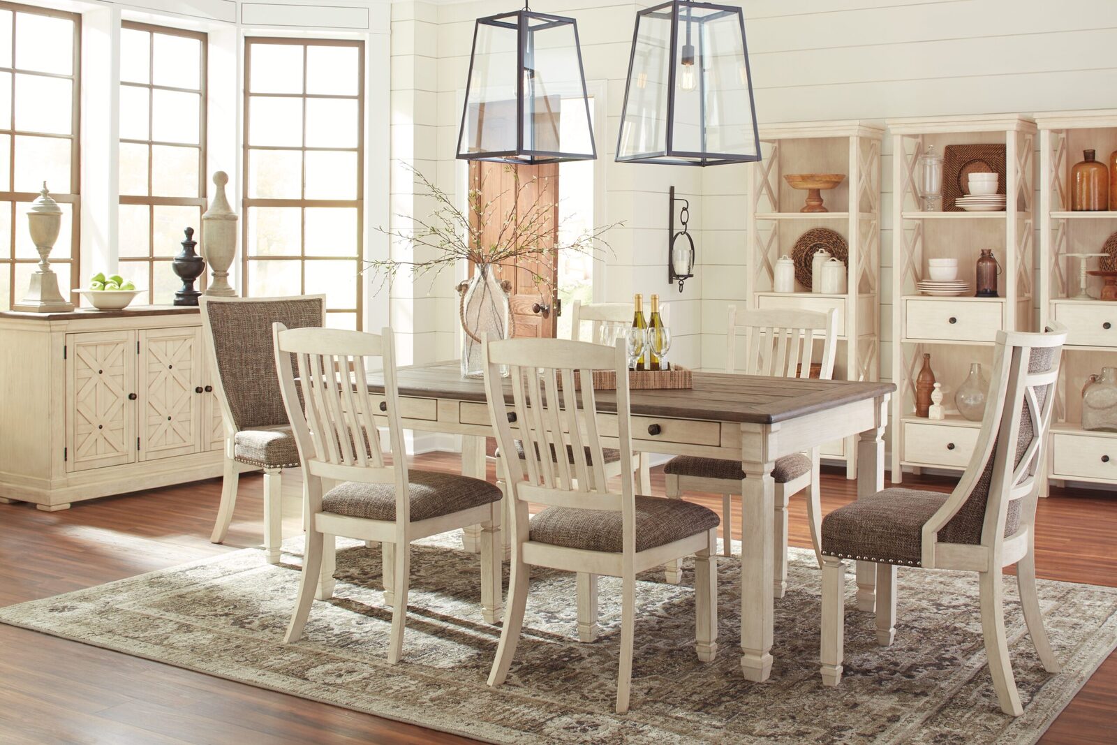Bolanburg - Dining UPH Side Chair (Set of 2) - Lattice Back - Brown / Beige - Image 6