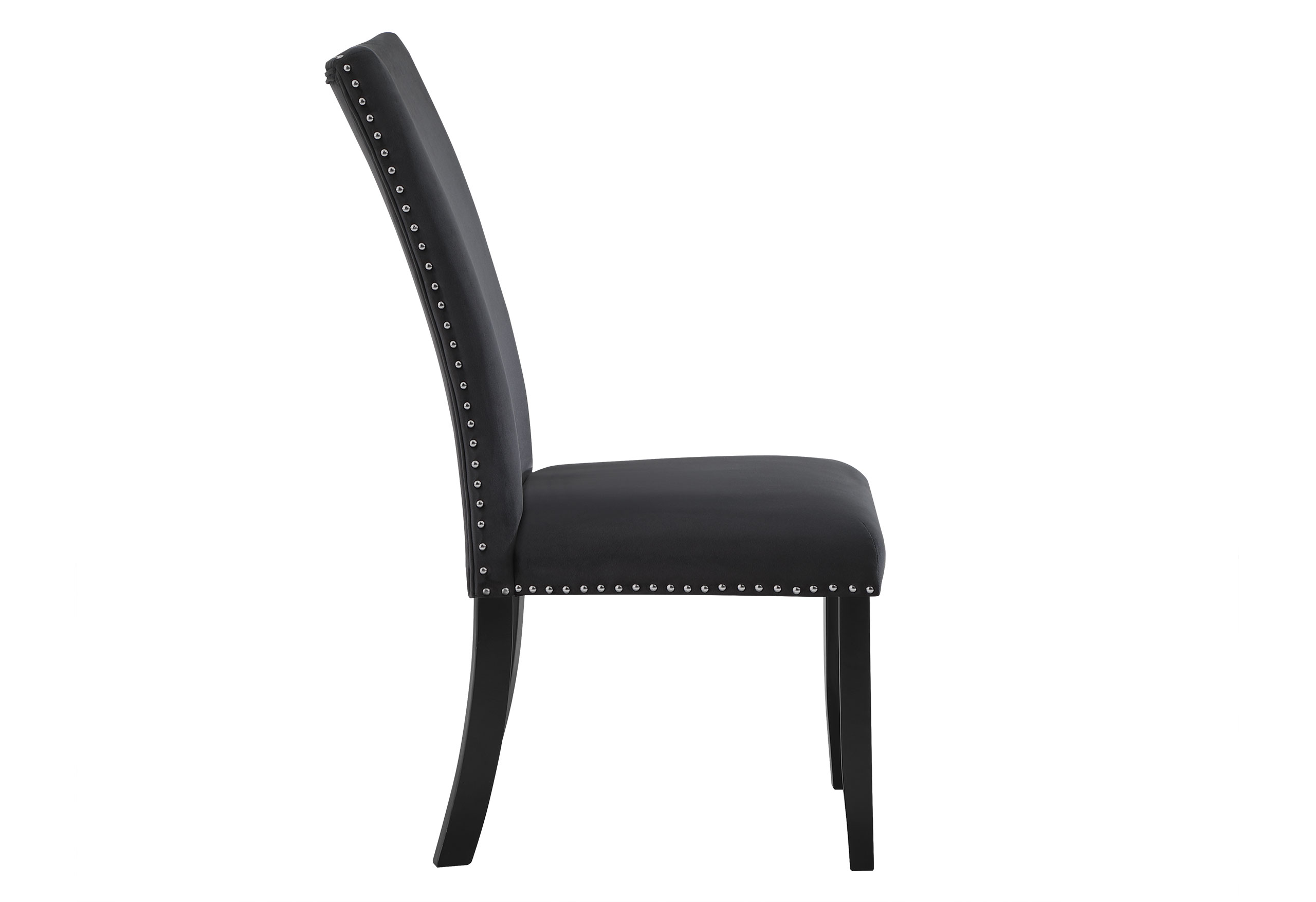 D03 - Velvet Dining Chair - Black - Image 2