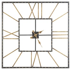 Thames - Wall Clock - Black / Gold Finish