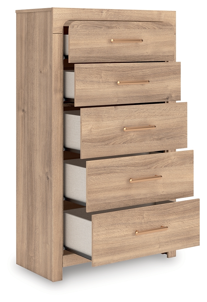 Kinlanni - Five Drawer Chest - Tan - Image 4