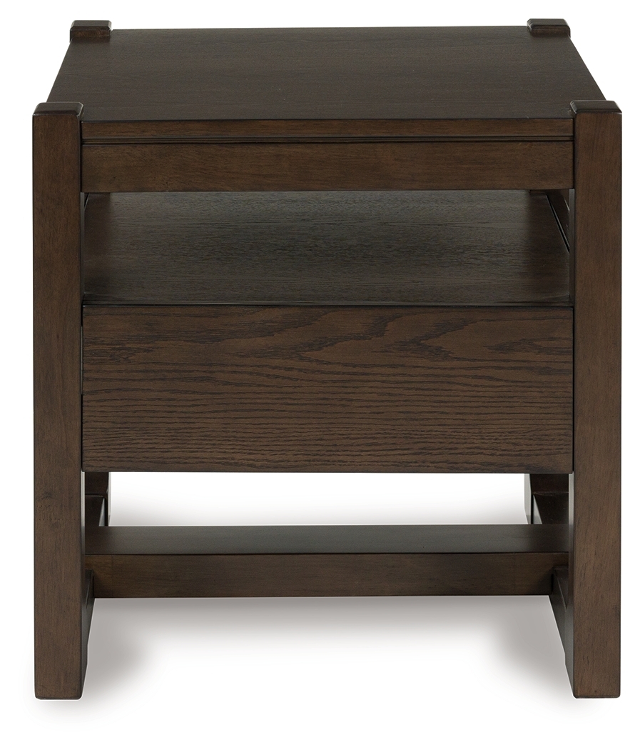 Breckington - Square End Table - Dark Brown - Image 5