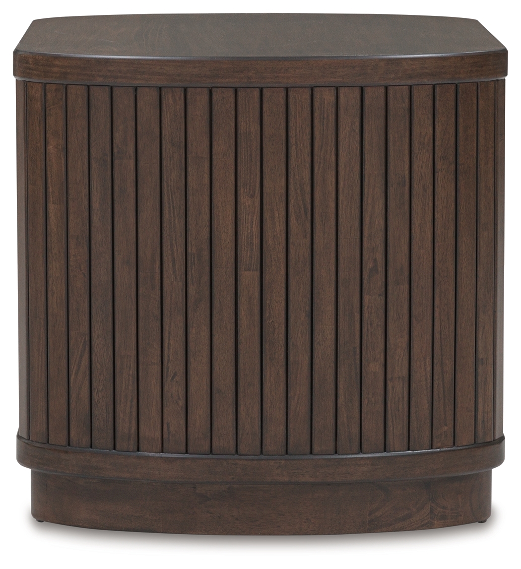 Korestone - Square End Table - Dark Brown - Image 4