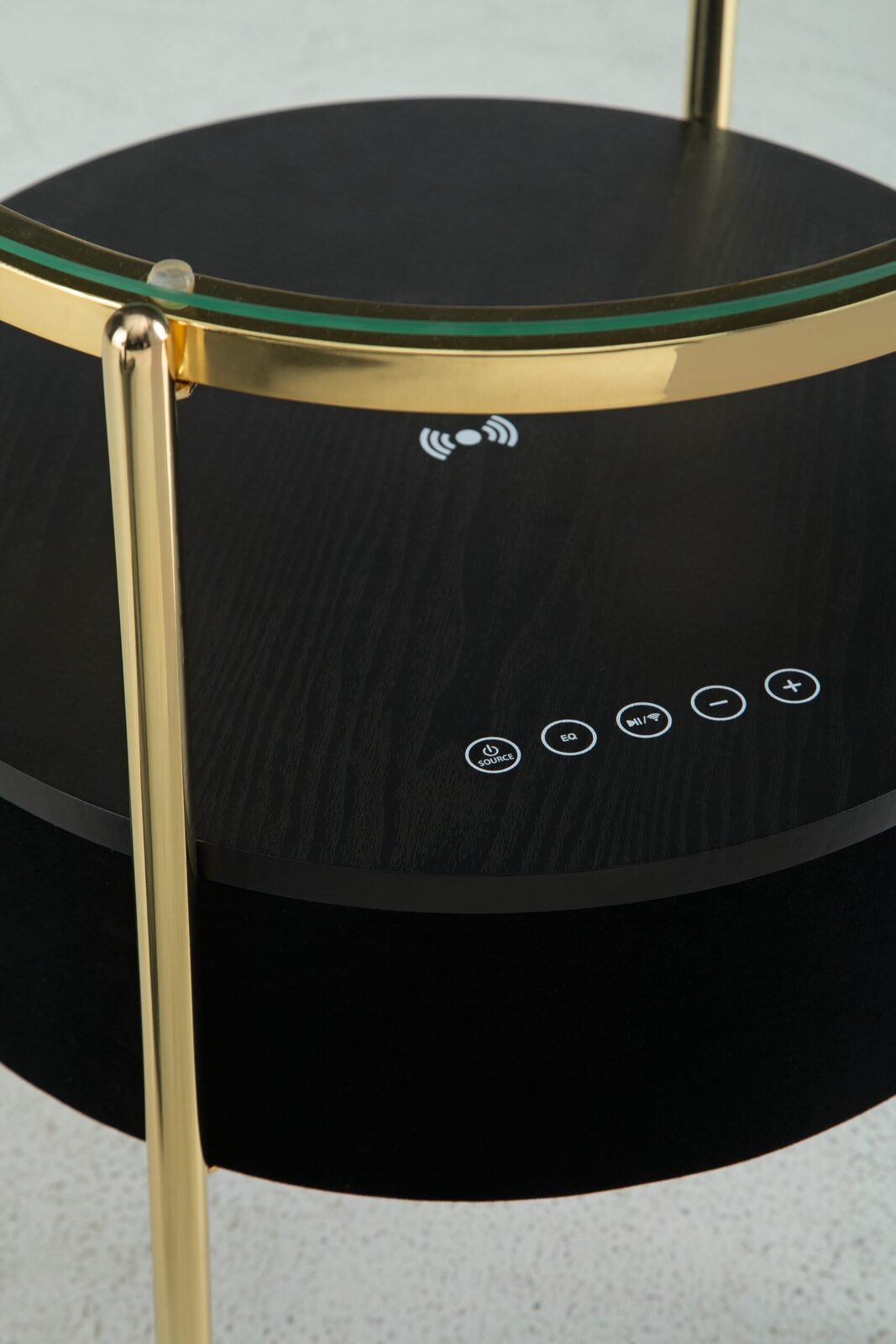Nedman - Accent Table With Speaker - Black / Gold Finish - Image 9