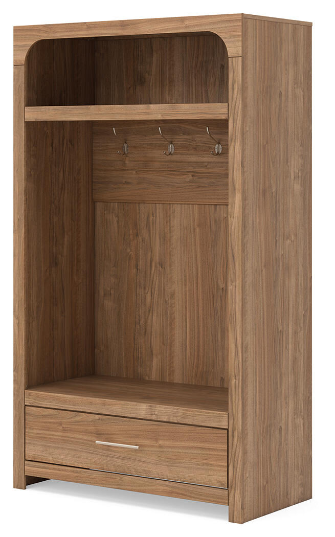 Dovander - Hall Tree With Storage Bench - Brown - Image 3
