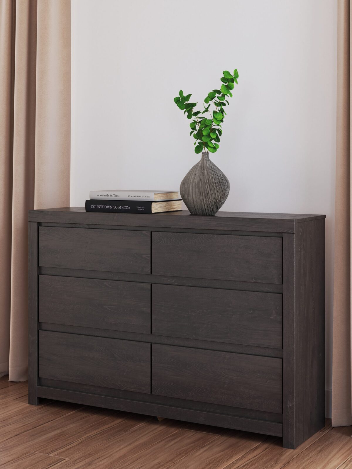 Fraluna - Six Drawer Dresser - Charcoal - Image 2