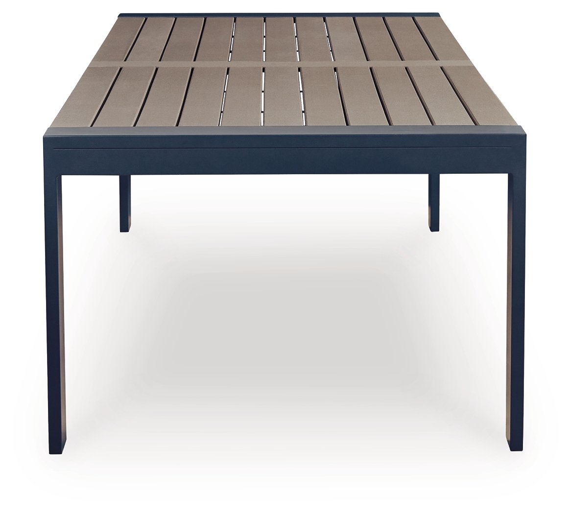 East Beach - Rectangular Dining Table With Umbrella Option - Blue - Image 4