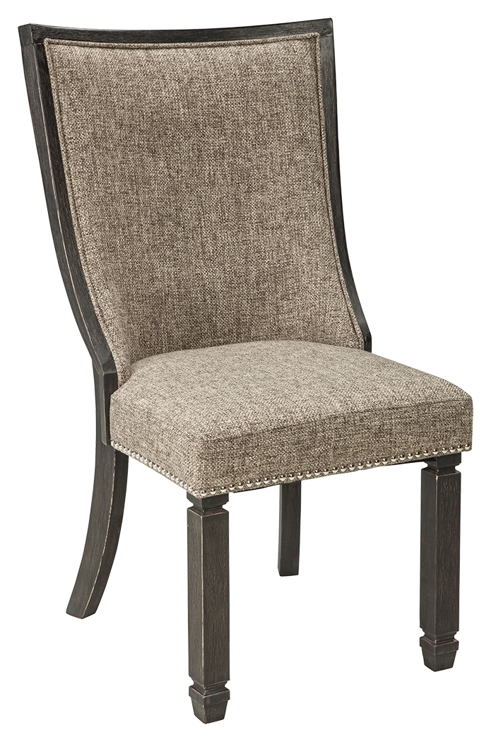 Tyler Creek - Dining UPH Side Chair (Set of 2) - Framed Back - Black / Grayish Brown - Image 3