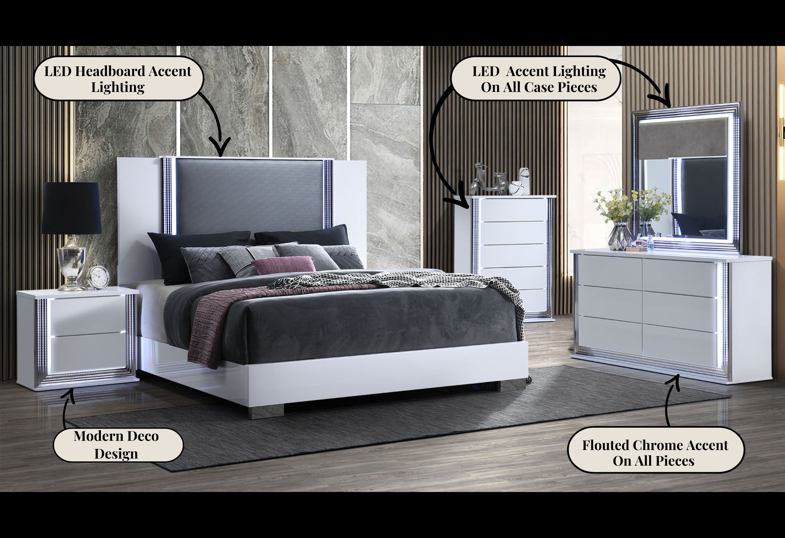Ylime - King Bedroom Set - White - Image 4