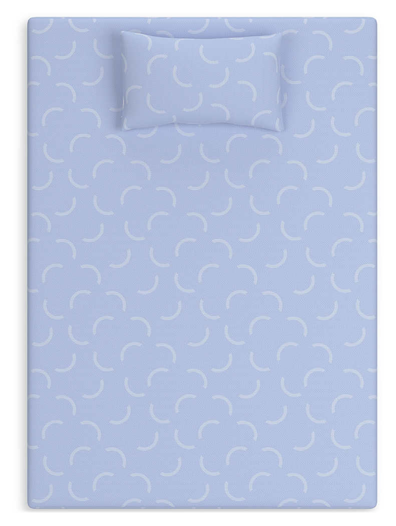 Ikidz Ocean - Mattress Twin size And Pillow Set of 2 - Blue - Image 4