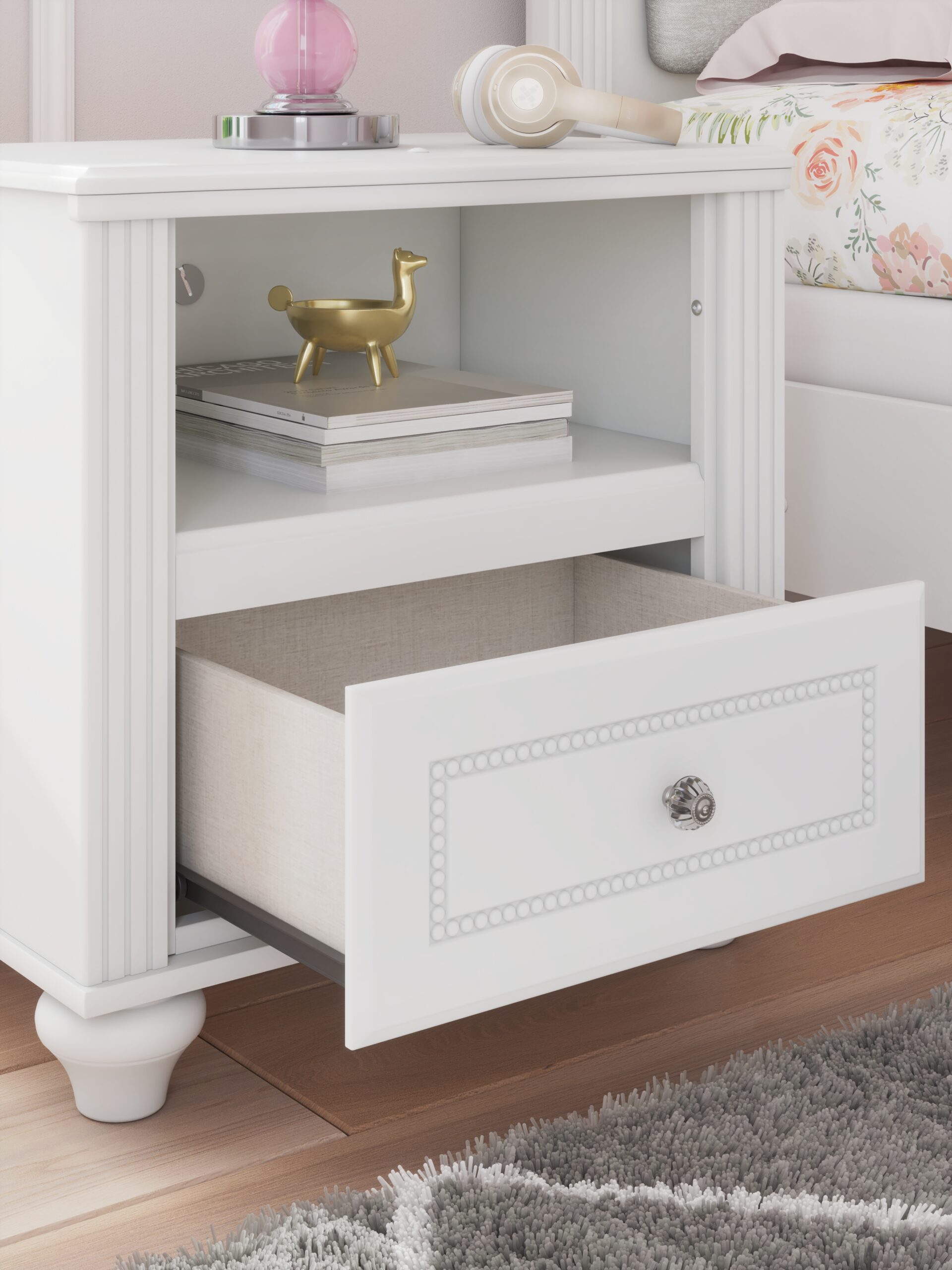 Kozlani - One Drawer Night Stand - White - Image 13