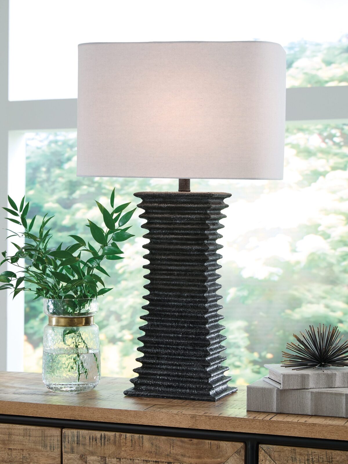Golzar - Poly Table Lamp - Black - Image 2