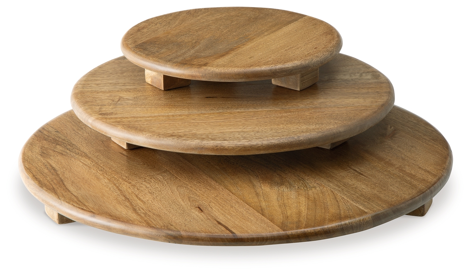 Kaidler - Tray Set (Set of 3) - Brown - Image 3