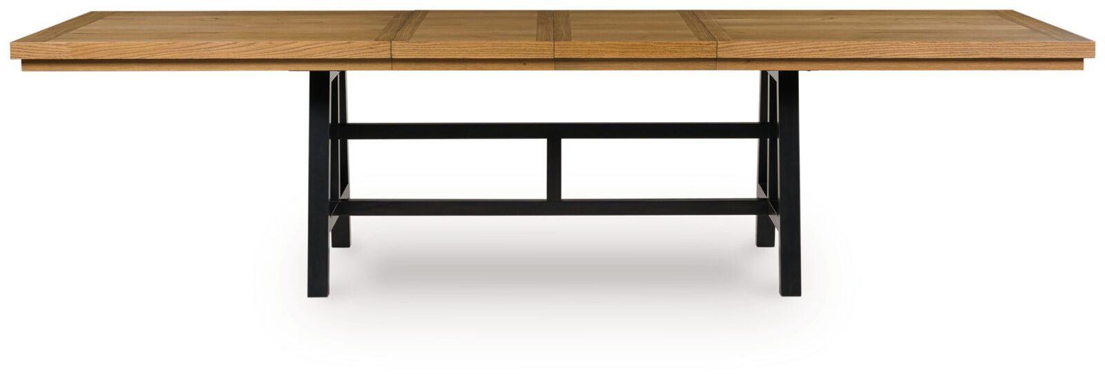 Galliden - Rectangular Dining Room Extension Table - Black / Brown - Image 2