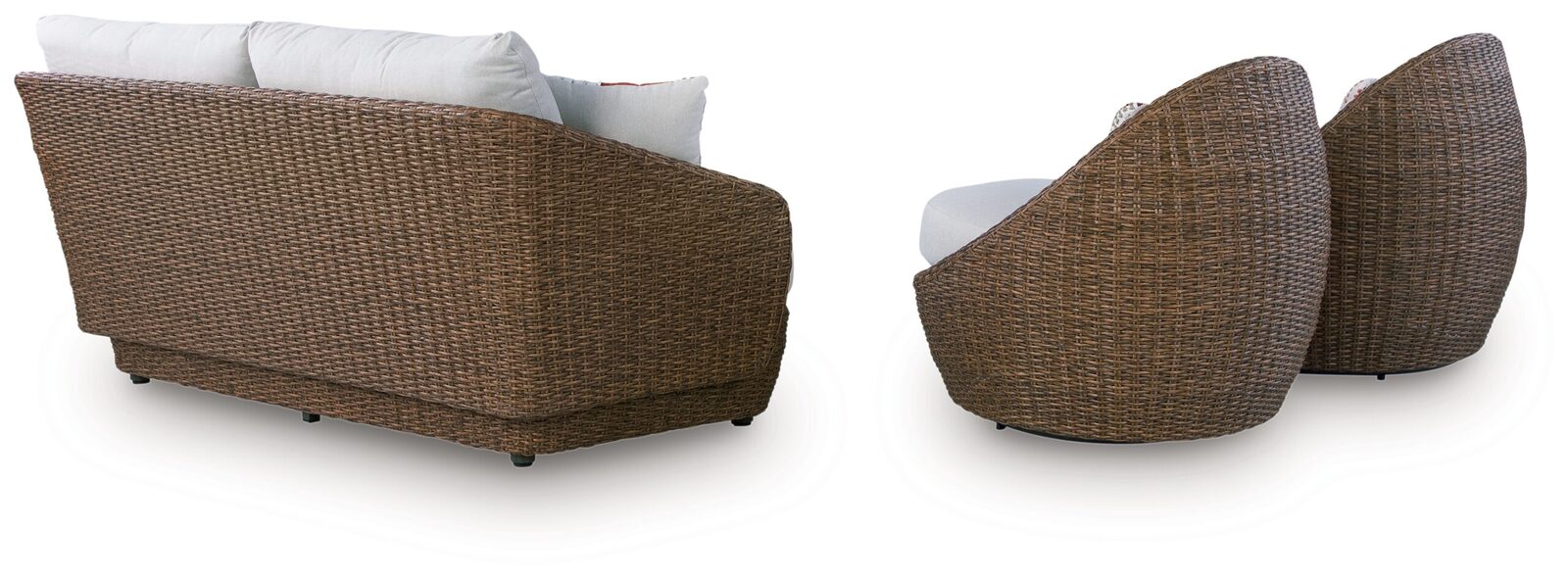 Double Point - Loveseat, Swivel Chairs Set (Set of 3) - Beige - Image 4