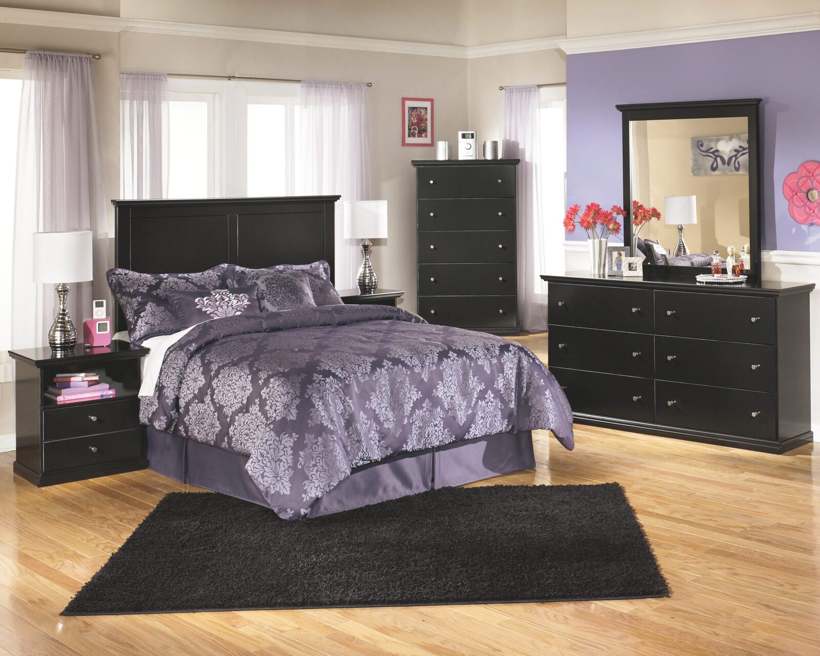 Maribel - Five Drawer Chest - Black - Image 8