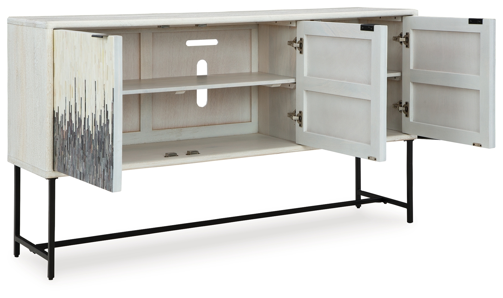 Freyton - Accent Cabinet - White / Gray - Image 3