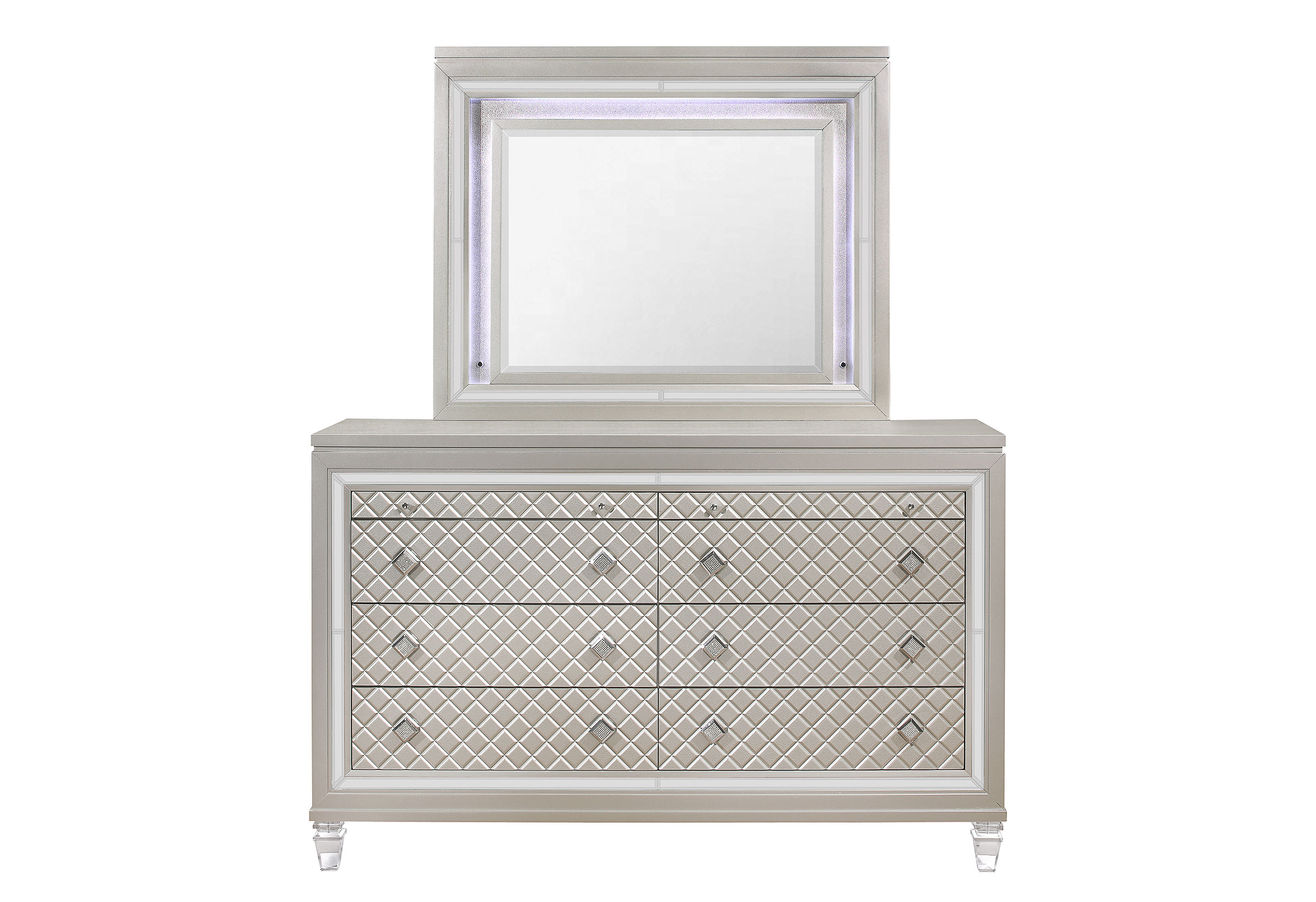 Paris - Mirror With LED - Champagne - Image 2