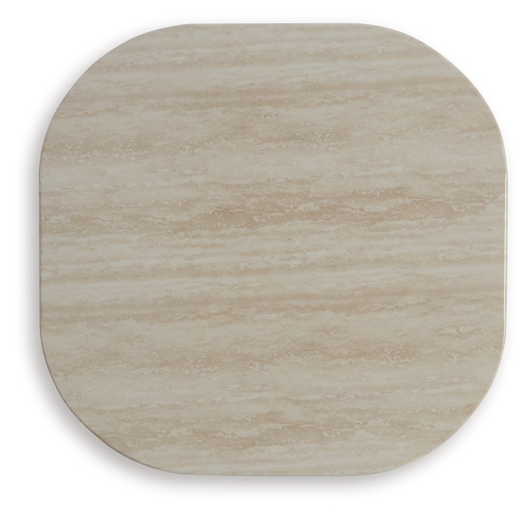 Kimora - Square End Table - Beige / Dark Brown - Image 4
