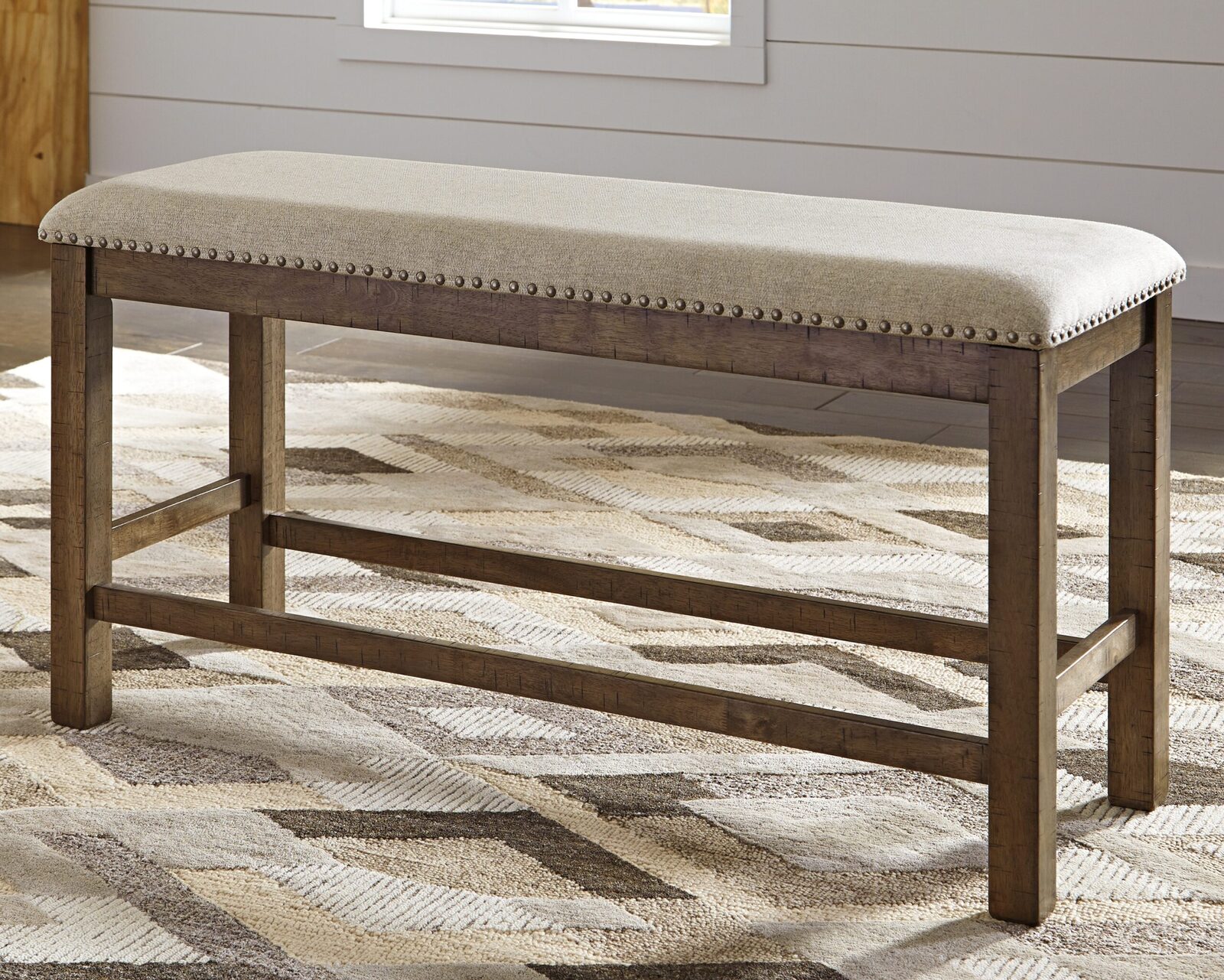 Moriville - Double UPH Bench - Beige - Image 2