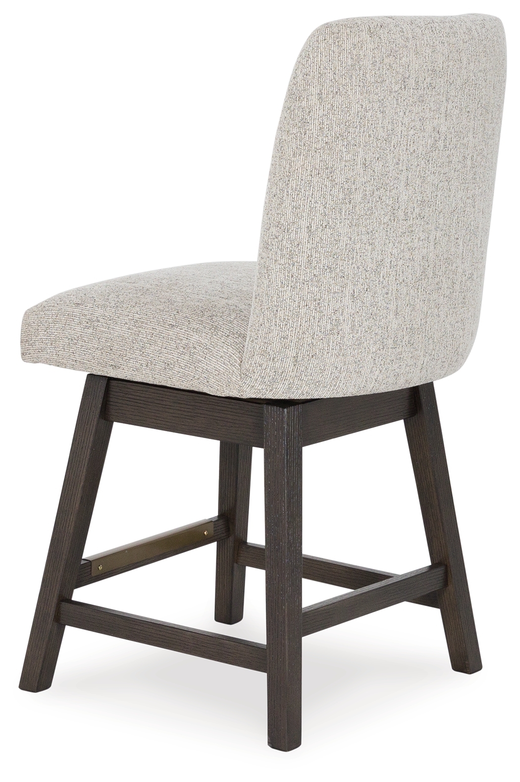 Burkhaus - Upholstered Swivel Barstool (Set of 2) - Beige / Dark Brown - Image 6