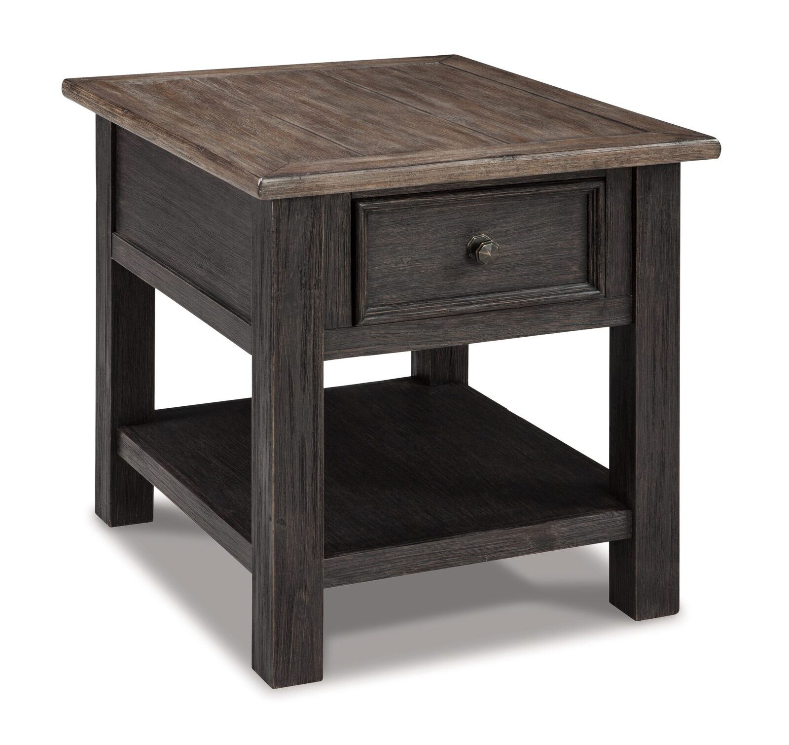 Tyler Creek - Rectangular End Table - Grayish Brown / Black - Image 10