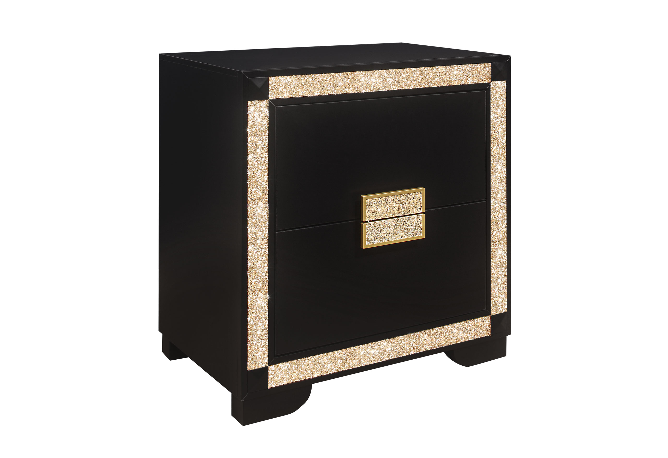 Blake - Nightstand - Black / Gold - Image 2