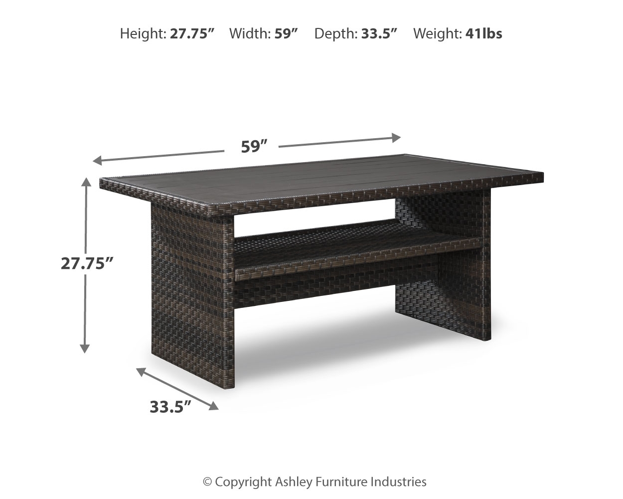 Easy Isle - RECT Multi-Use Table - Dark Brown / Beige - Image 4