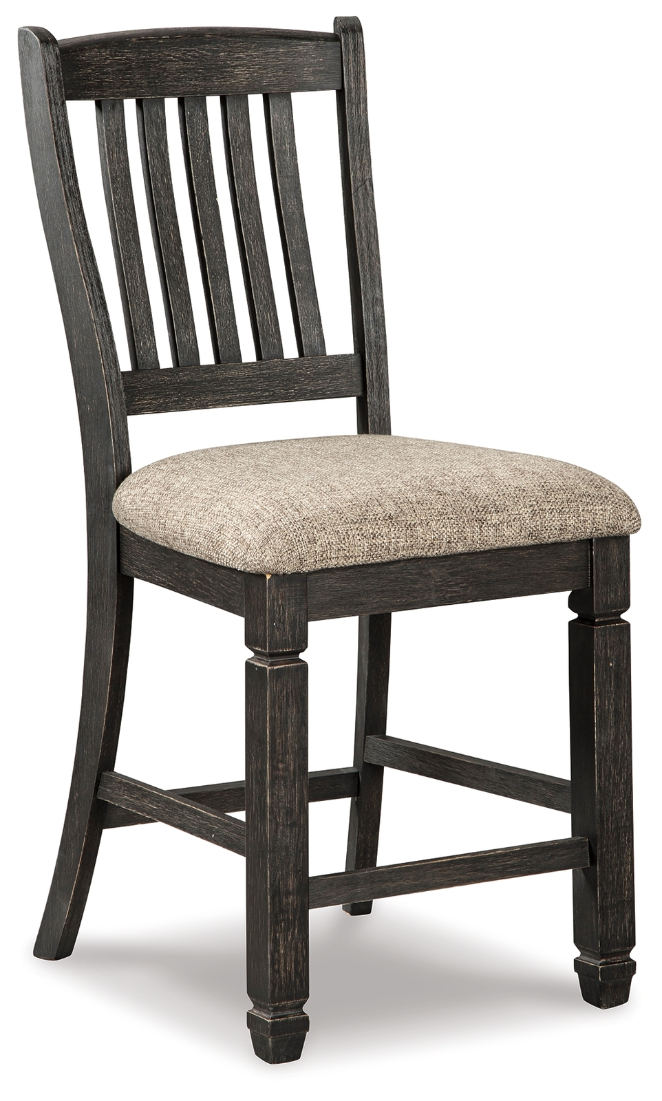 Tyler Creek - Upholstered Barstool (Set of 2) - Black / Grayish Brown - Image 3