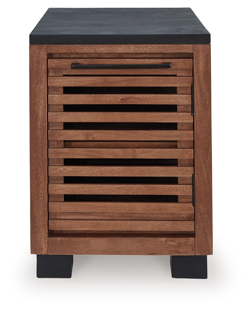 Kallari - Chair Side End Table - Warm Brown / Black - Image 4