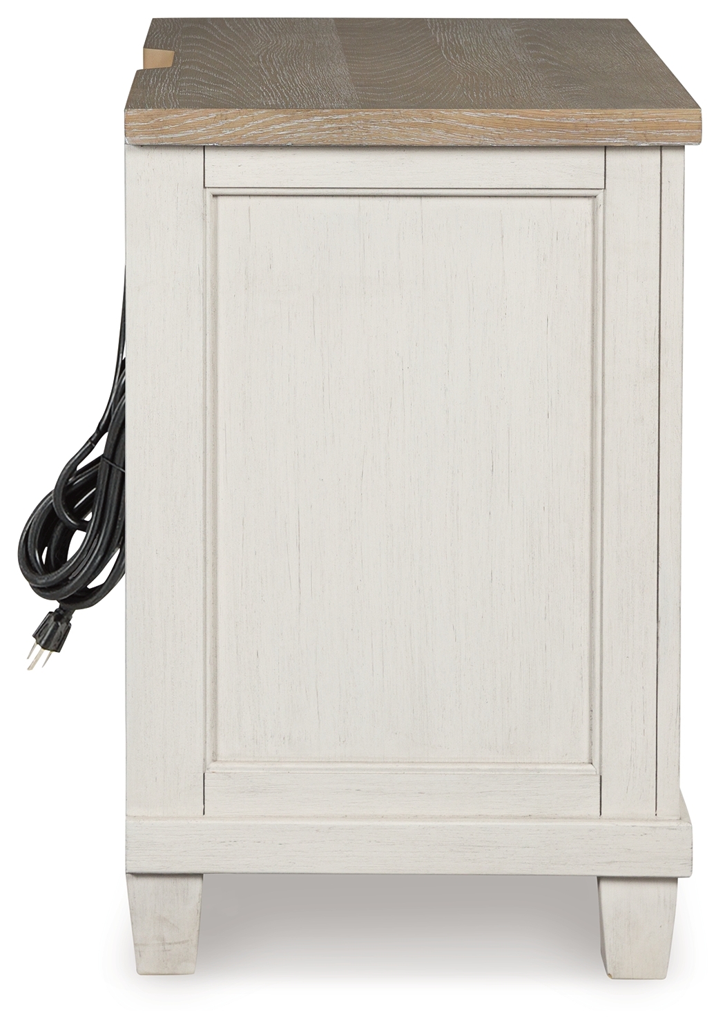 Shaybrock - Two Drawer Night Stand - Antique White / Brown - Image 5