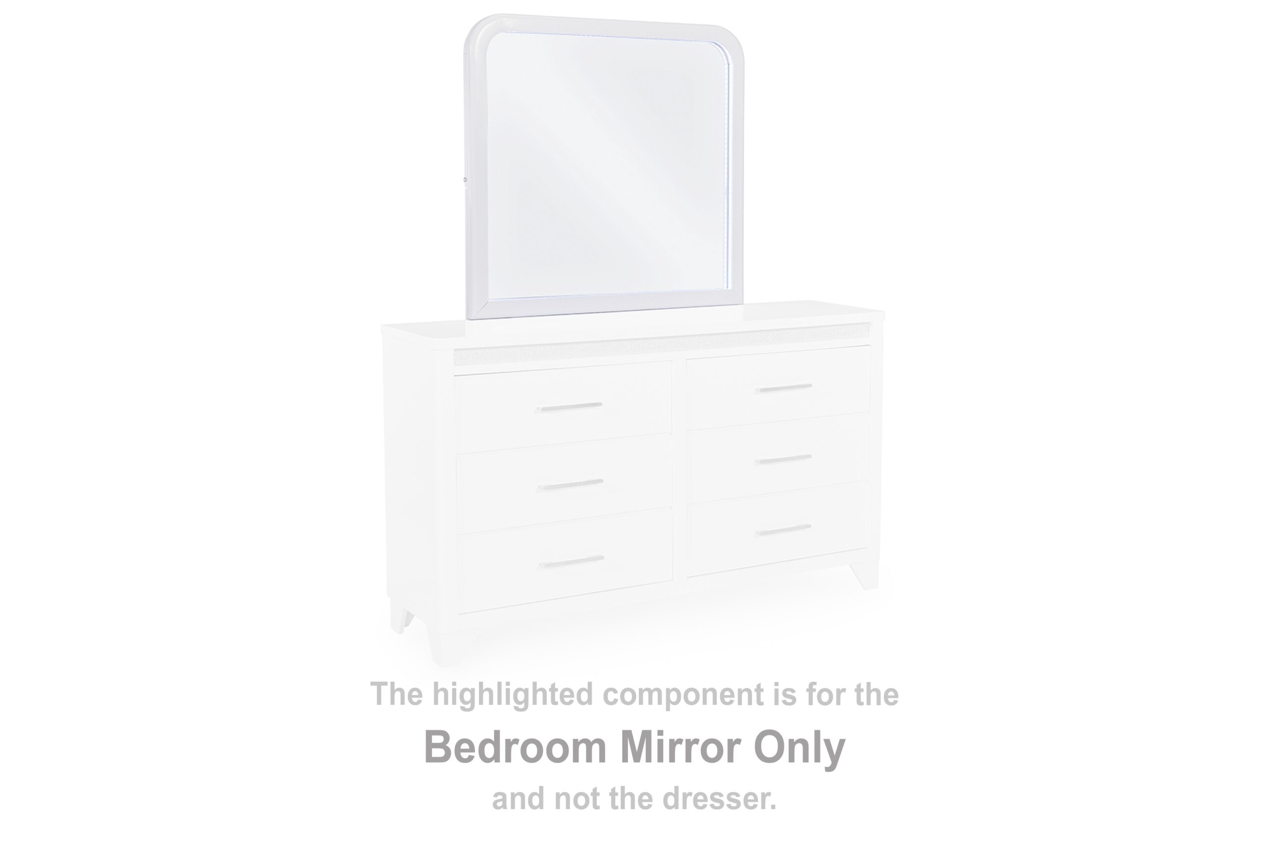 Jarlee - Bedroom Mirror - White - Image 2
