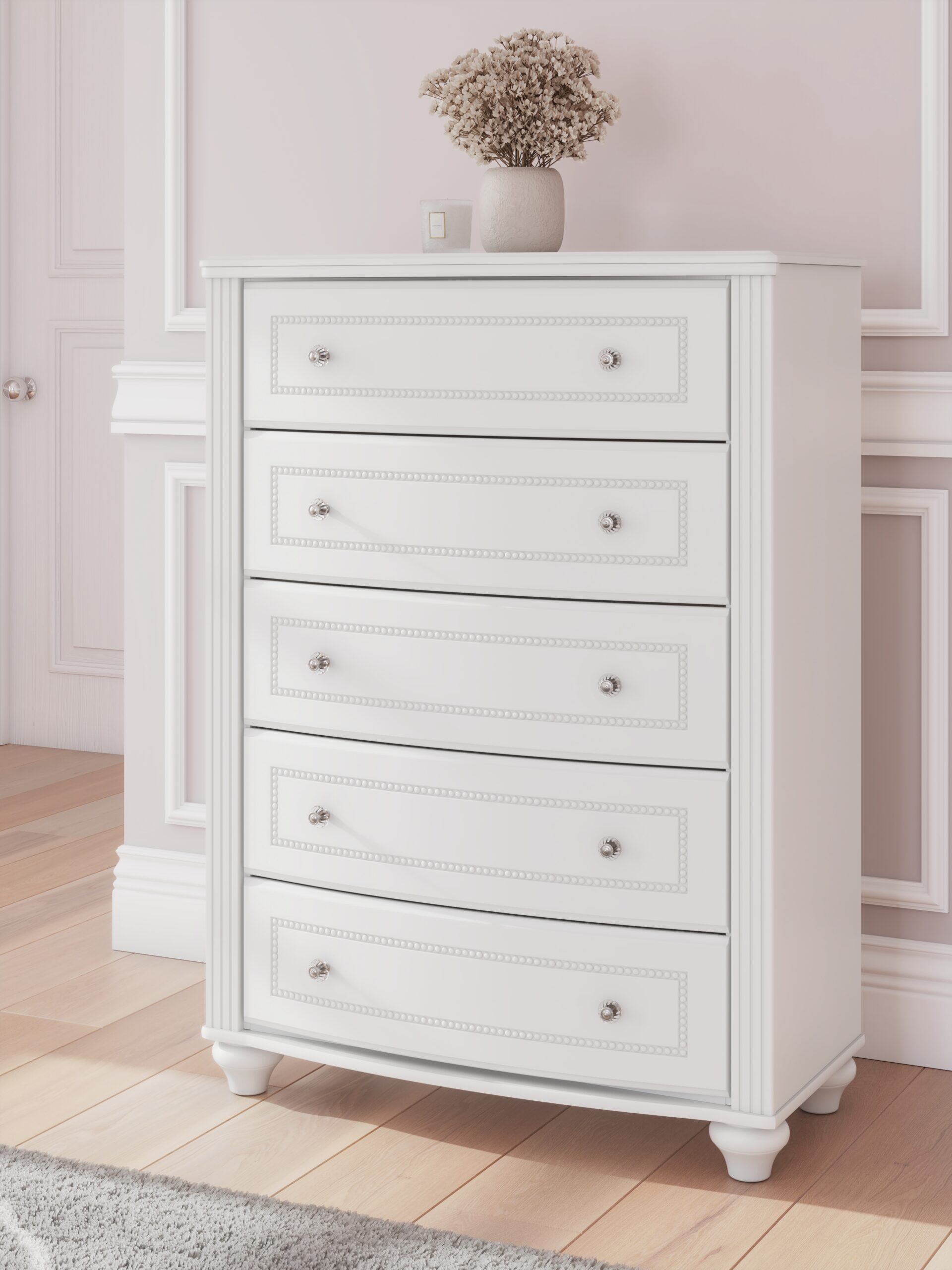 Kozlani - Five Drawer Chest - White - Image 2