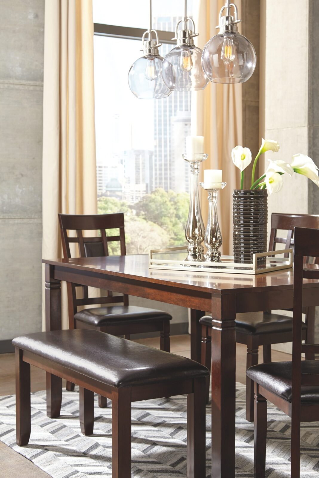 Bennox - Dining Room Table Set (Set of 6) - Brown - Image 2