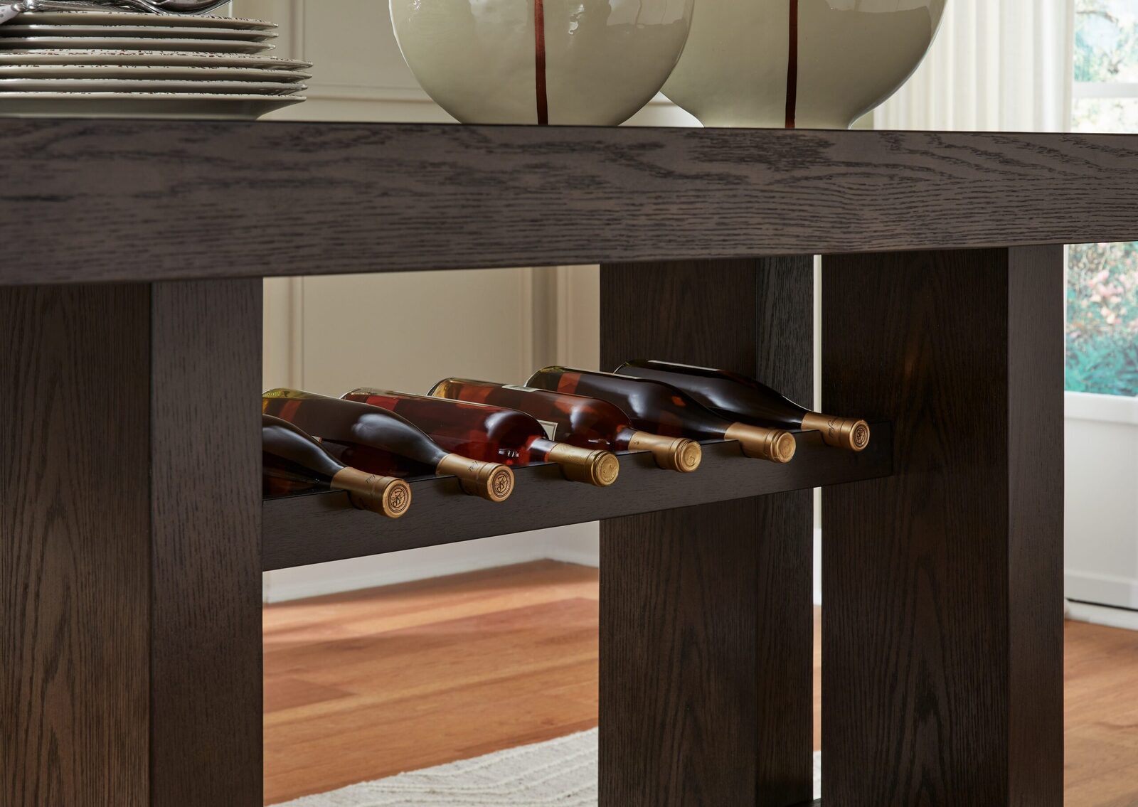 Burkhaus - Rectangular Dining Room Counter Table - Dark Brown - Image 6