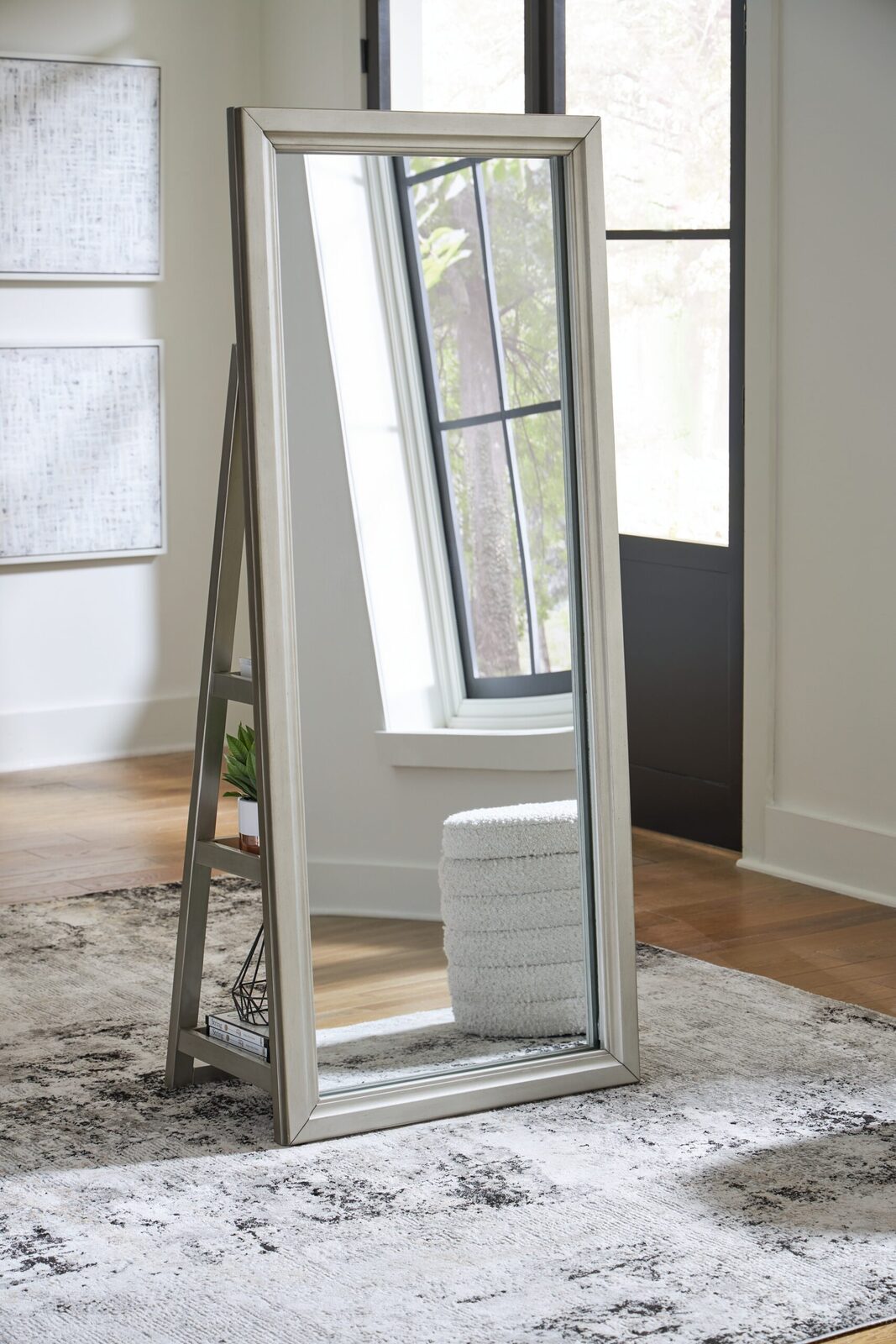 Evesen - Floor Standing Mirror With Storage - Champagne - Image 5