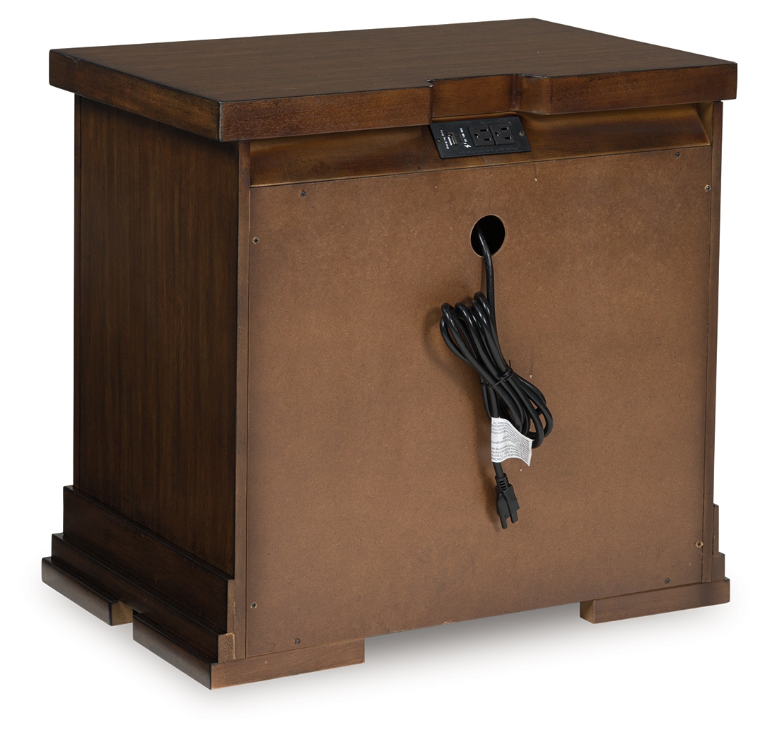 Taffenbrook - Three Drawer Night Stand - Medium Brown - Image 7