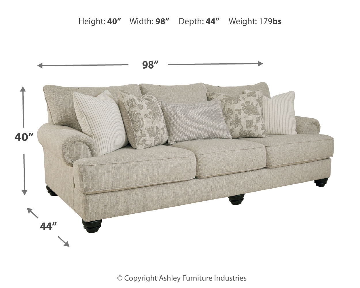 Asanti - Sofa - Fog - Image 7