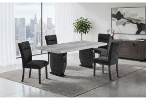 D2502 - 7 Piece Dining Room Set (Table And 6 Chairs) - Black