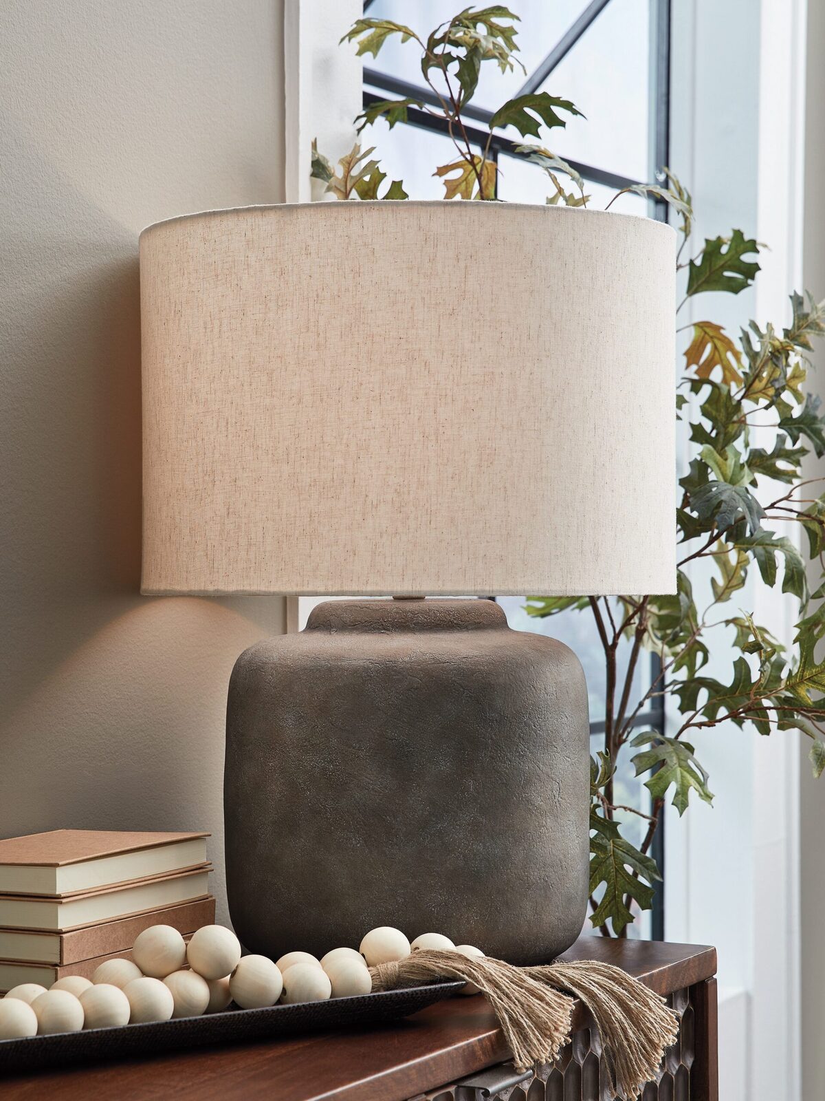 Zandophen - Metal Table Lamp - Antique Gray - Image 2