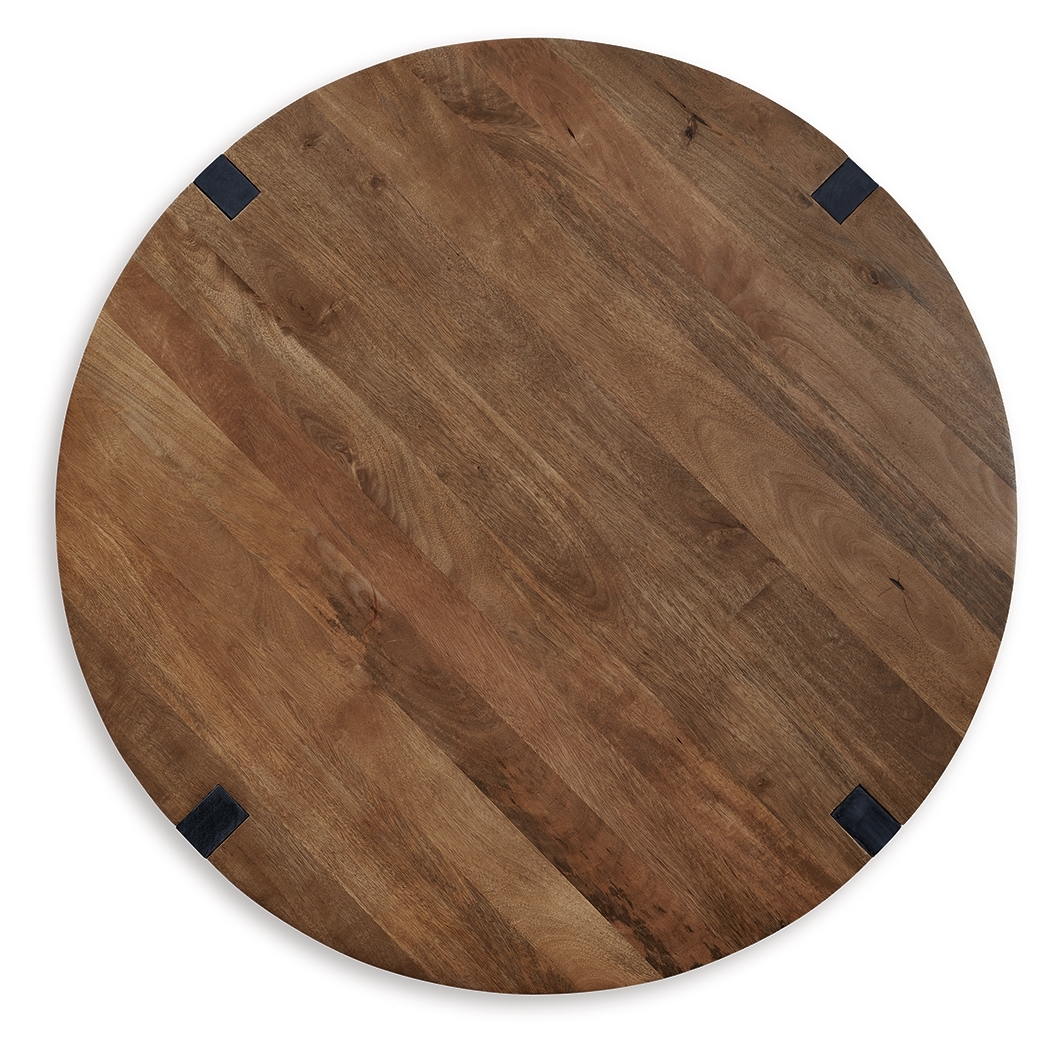 Hanneforth - Round Cocktail Table - Brown - Image 4