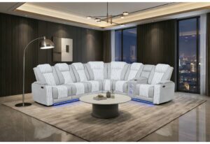 U8000 - P2 Sectional With LED - Light Gray